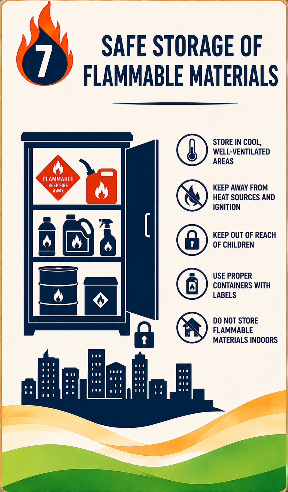 Safe storage of flammable materials
