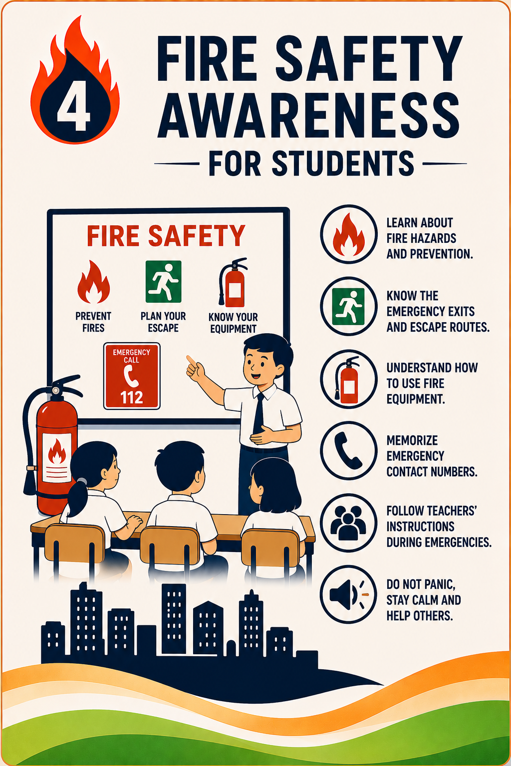 Fire safety awareness for students